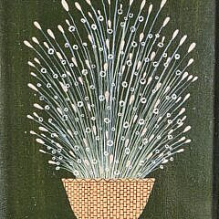 Miniature Polly Bushong Oil on Board, “Floral Still Life”, Nantucket Painting, circa 1976