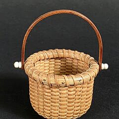 Finely Woven Miniature Nantucket, “Half Egg”, Basket