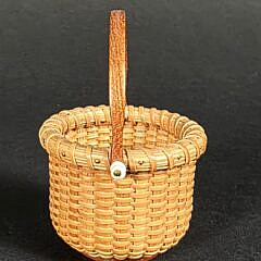 Finely Woven Miniature Nantucket, “Half Egg”, Basket