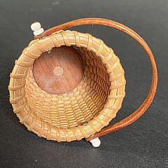 Finely Woven Miniature Nantucket, “Half Egg”, Basket