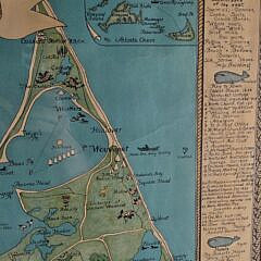 Ruth Haviland Sutton Lithograph “Map of Nantucket Island”