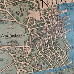 Ruth Haviland Sutton Lithograph “Map of Nantucket Island”