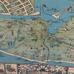 Ruth Haviland Sutton Lithograph “Map of Nantucket Island”