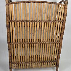 Vintage Bamboo Three-Tier Campaign Etagere Bookshelf, 20th century
