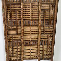 Vintage Bamboo Three-Tier Campaign Etagere Bookshelf, 20th century
