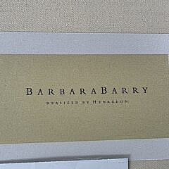 Pair of Barbara Barry for Henredon Baby Blue Upholstered Club Chairs