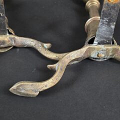 Pair of Antique American Lemon Top Andirons, 18th century
