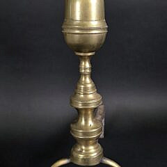 Pair of Antique American Bullet Top Andirons, 19th century
