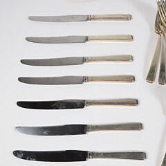 Towle Craftsman Pattern Sterling Silver Flatware Partial Service for Six, circa 1932