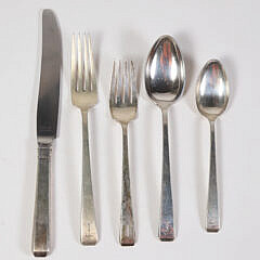 Towle Craftsman Pattern Sterling Silver Flatware Partial Service for Six, circa 1932