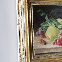 Pair of Oils on Canvas “American School Fruit Still Life Paintings”, 19th Century