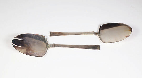 Hans Hansen Sterling Silver Salad Servers