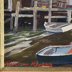Stapleton Kearns Oil on Board “North Wharf Dories”