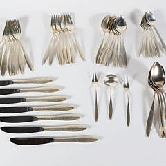 M.C.M Towle Sterling Silver Flatware Service in the RSVP Pattern