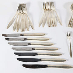 M.C.M Towle Sterling Silver Flatware Service in the RSVP Pattern