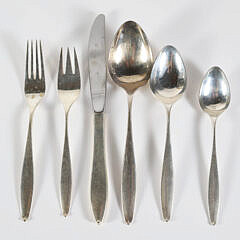 M.C.M Towle Sterling Silver Flatware Service in the RSVP Pattern