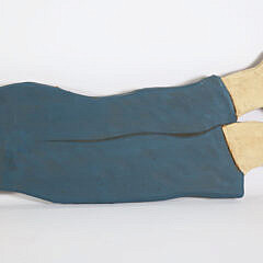 David Small Polychrome Carved Wood Sailor Plaque Stamped Signature on Reverse
