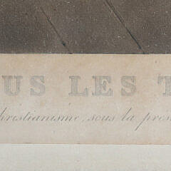 19th c. Francois Auguste Biard French Navy Chromolithograph Pring “Baptism in the Tropics