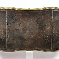 Vintage Louis XV Style Bronze Mounted Writing Desk with Leather Top