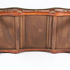 Vintage Louis XV Style Bronze Mounted Writing Desk with Leather Top