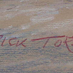 Frederick Tordoff Gouache on Paper “Racing Around The Nantucket Lightship”