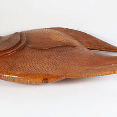 O. Spence Jamaica Carved Wood Fish Sculpture