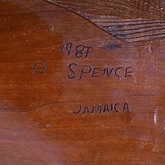 O. Spence Jamaica Carved Wood Fish Sculpture