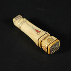 Antique Polychrome Whale Stamp, 19th Century
