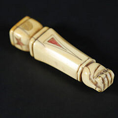 Antique Polychrome Whale Stamp, 19th Century