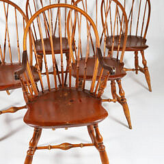 Six Warren Chair Works Windsor Dining Chairs