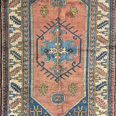 Vintage Turkish Kazak Style Oriental Rug