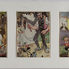 Six Framed, Vintage Tony Sarg Children’s Book Illustrations in Two Frames