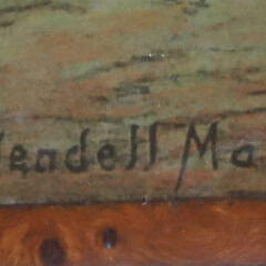 Wendell Macy 1888 Stone Lithograph, “View of Nantucket Town From Monomoy”