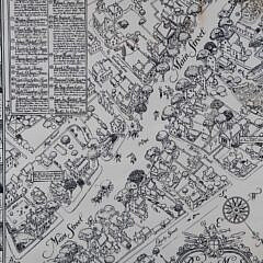 1937 Tony Sarg Map of Residential Main Street, Nantucket
