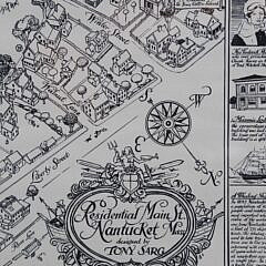 1937 Tony Sarg Map of Residential Main Street, Nantucket
