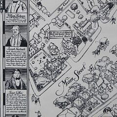 1937 Tony Sarg Map of Residential Main Street, Nantucket