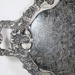 Silver Plated Two Handle Serving Tray