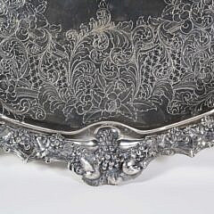 Silver Plated Two Handle Serving Tray