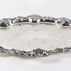 Silver Plated Two Handle Serving Tray