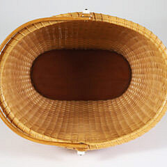 Bill and Judy Sayle Oval Nantucket Basket with Swing Handle, circa 1982