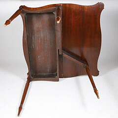 American Federal Inlaid Mahogany Games Table, 19th Century