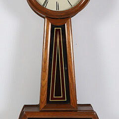 Contemporary Mahogany Eglomise Painted Banjo Clock