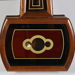 Contemporary Mahogany Eglomise Painted Banjo Clock