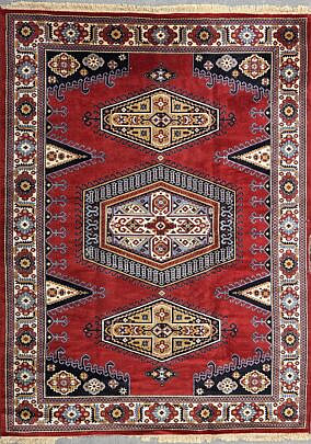 Vintage Kazak Style Oriental Carpet
