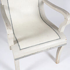 Pair of Gustavian Paint Decorated Armchairs, early 20th Century