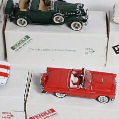 Collection of 12 Danbury Mint Classic Car Models with 11 Original Boxes