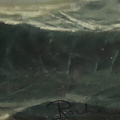 Roche Oil on Canvas “Portrait of a Clipper Ship in Rough Seas”