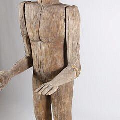 Antique Ethnogenic Carved Wood Articulated Figure of a Man
