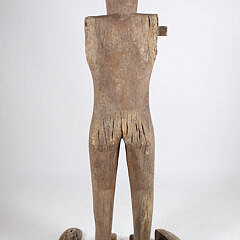 Antique Ethnogenic Carved Wood Articulated Figure of a Man