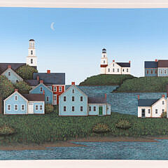 Ted Jeremenko Limited Edition Lithograph “Coastal Village”